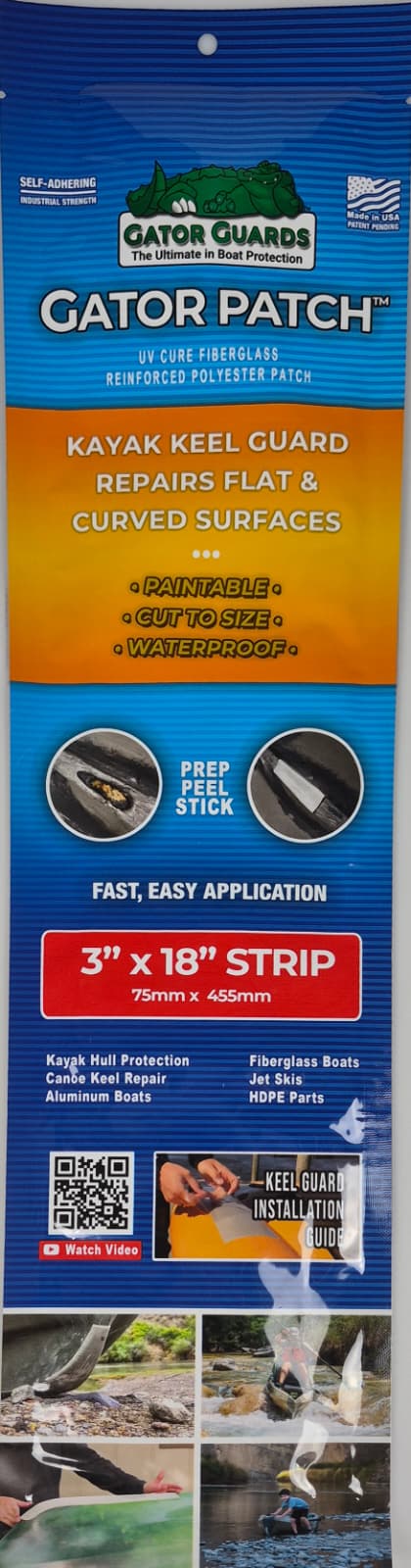 Gator Patch 3" x 18" Kayak Keel Guard