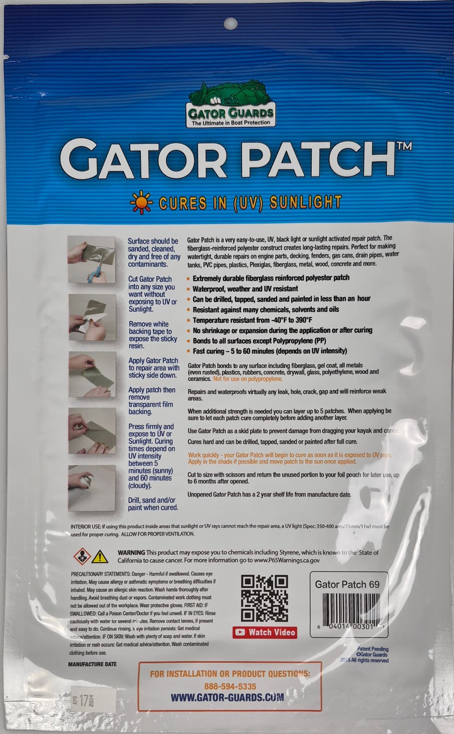 Gator Patch 6" x 9"