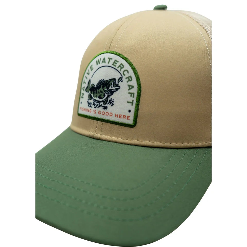 NW Trucker Hat - Tan and Olive