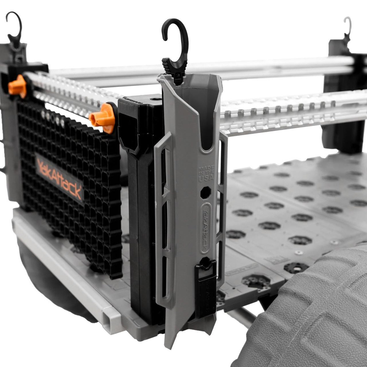 TetherTube Rod Holder- Two Pack with Mounting Hardware, Battleship Grey