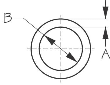 ROUND RING 2" BLACK INJECTION MOLDED NYLON - each