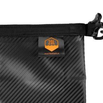 20L Roll-Top Drybag with Air Valve - Black Carbon