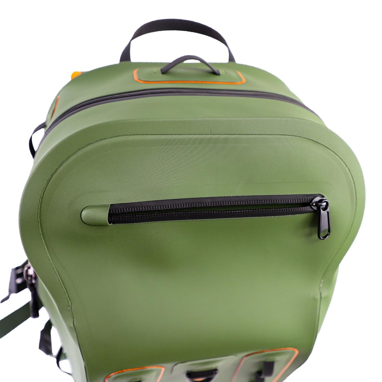 YakAttack 28L Blackwater DryPak, Green/Orange