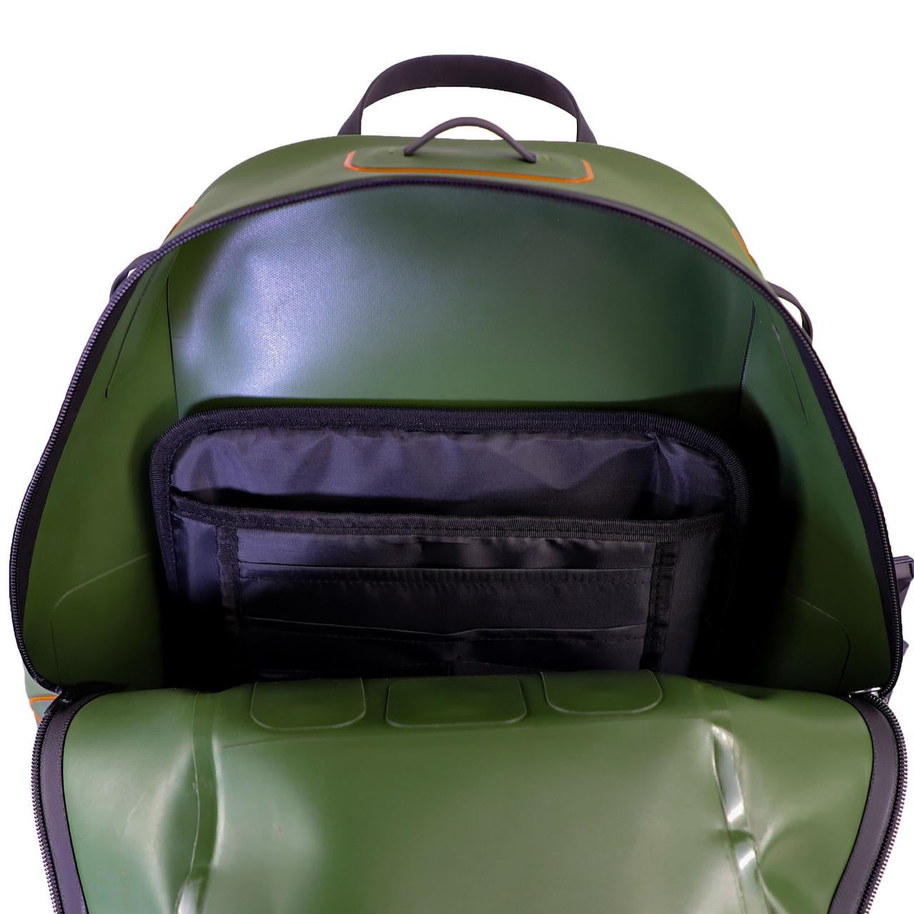 YakAttack 28L Blackwater DryPak, Green/Orange