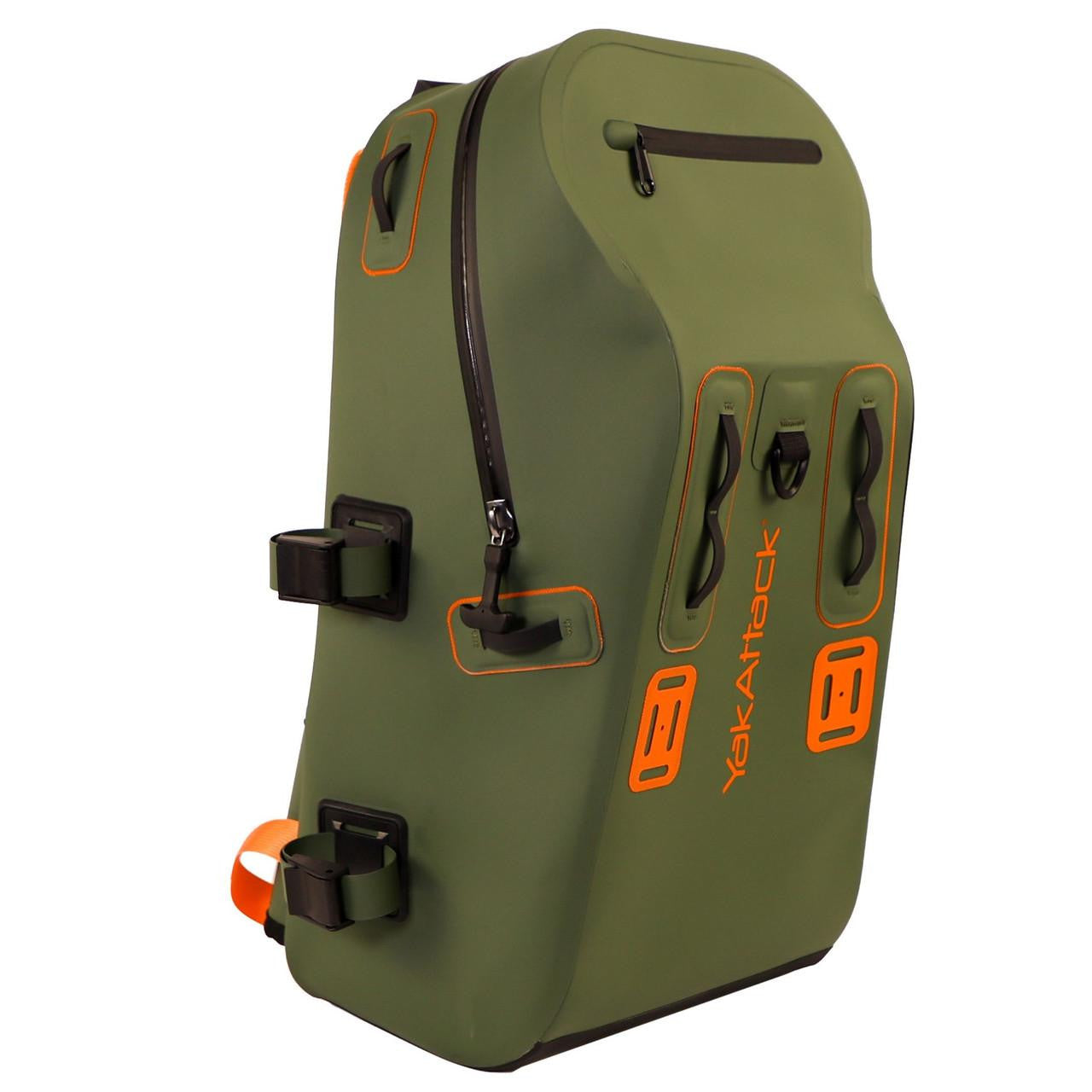 YakAttack 28L Blackwater DryPak, Green/Orange