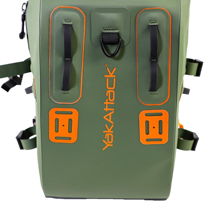 YakAttack 28L Blackwater DryPak, Green/Orange
