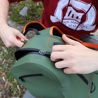 YakAttack 28L Blackwater DryPak, Green/Orange