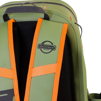 YakAttack 28L Blackwater DryPak, Green/Orange