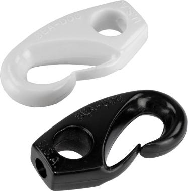 SHOCK CORD CLIP 5/16" (Black Nylon) - each