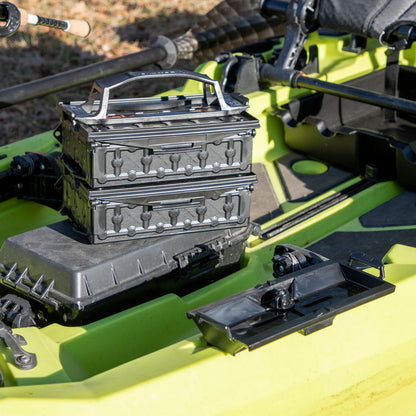 YakAttack Fully Loaded TracPak Combo Kit, Two Boxes, Track Mount, Handle, and 3 Trays