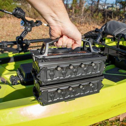 YakAttack Fully Loaded TracPak Combo Kit, Two Boxes, Track Mount, Handle, and 3 Trays