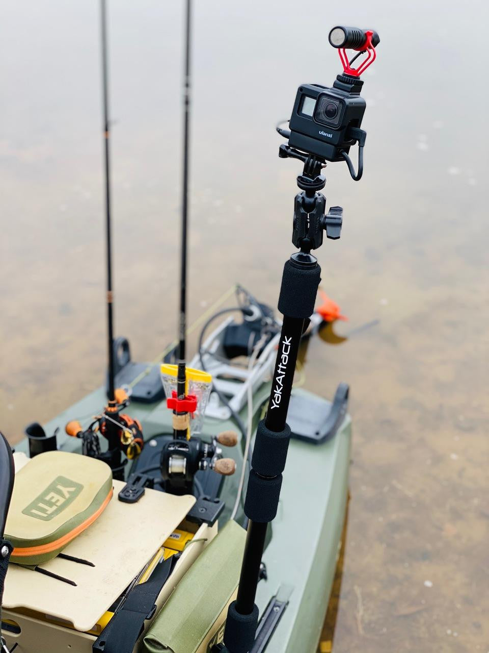 PanFish Pro Camera Mount, Includes 1/4"-20 mount and GoPro