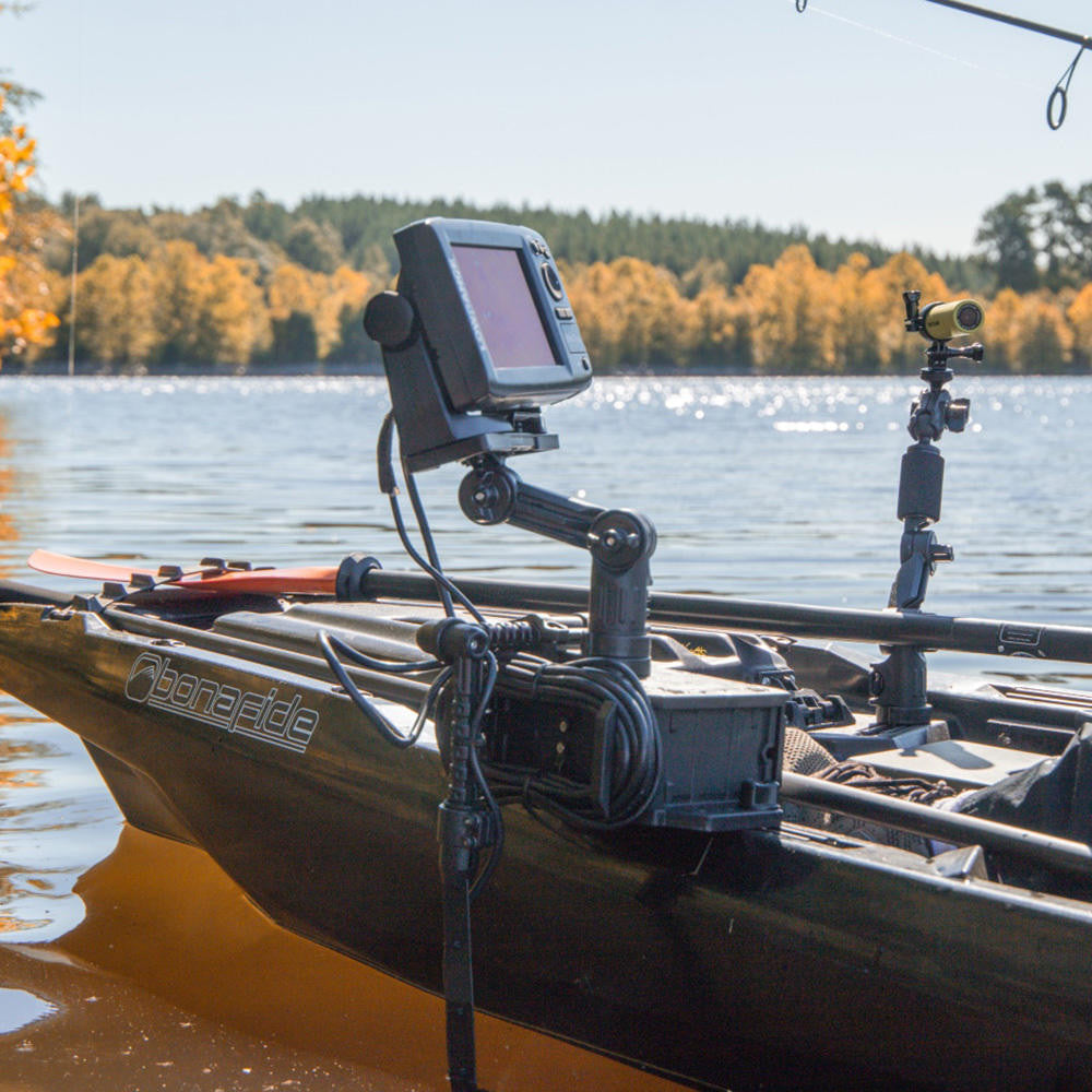 Fish Finder Mount W/LockNLoad Mounting System, Large Rectangular Base, 4” ext