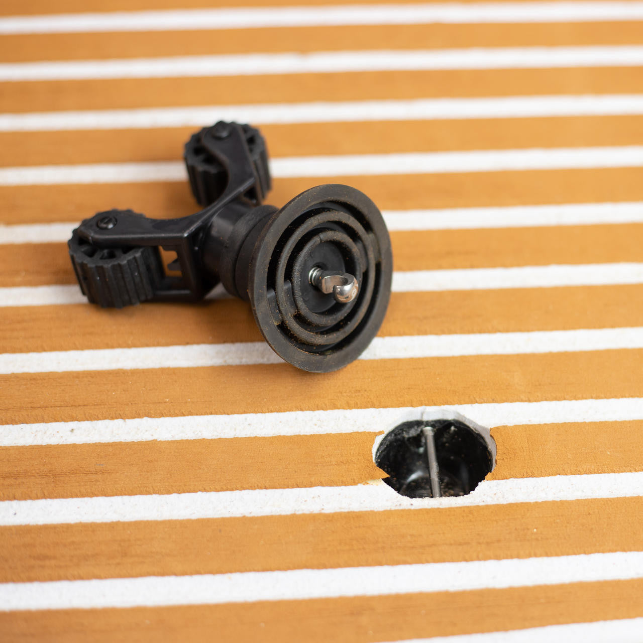 Paddle Holder, Leash Plug Adapter Mount with Rubber Base