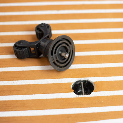Paddle Holder, Leash Plug Adapter Mount with Rubber Base