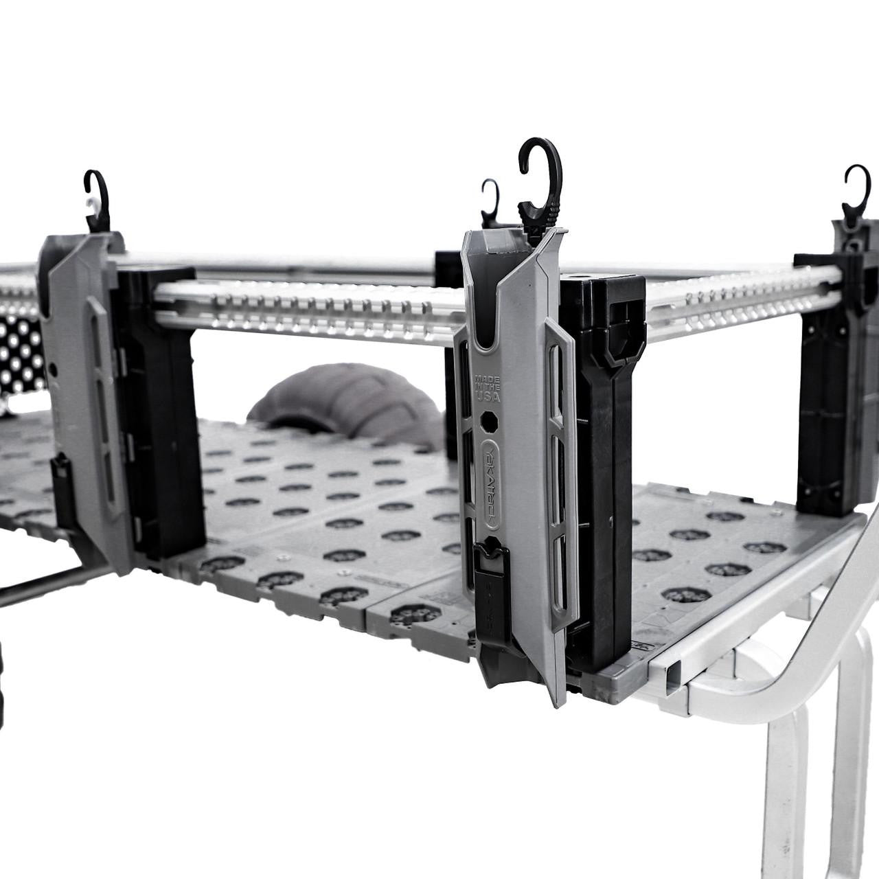 TetherTube Rod Holder- Two Pack with Mounting Hardware, Battleship Grey
