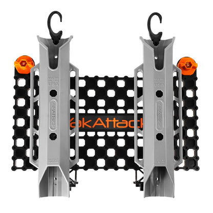 TetherTube Rod Holder- Two Pack with Mounting Hardware, Battleship Grey