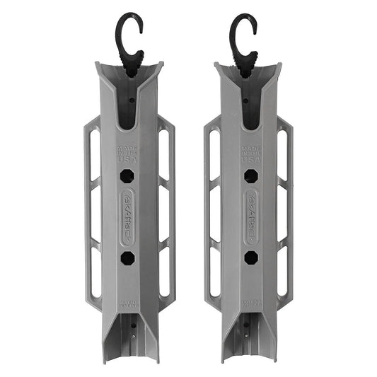 TetherTube Rod Holder- Two Pack with Mounting Hardware, Battleship Grey