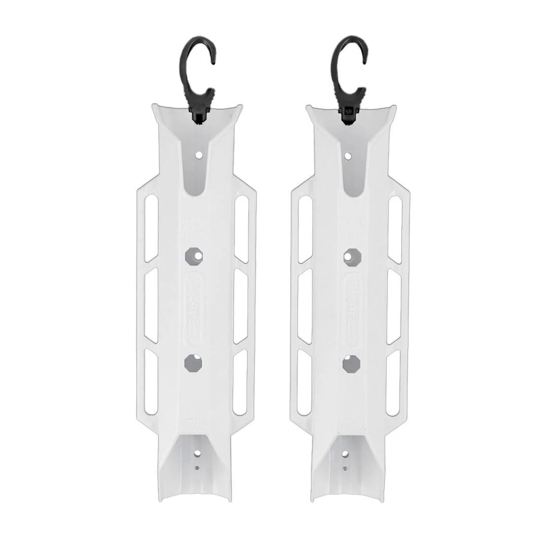 TetherTube Rod Holder - Two Pack with Mounting Hardware, White
