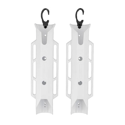 TetherTube Rod Holder - Two Pack with Mounting Hardware, White