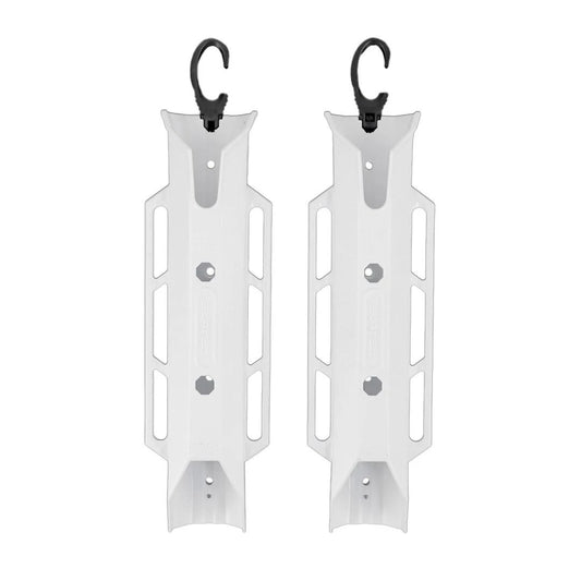 TetherTube Rod Holder - Two Pack with Mounting Hardware, White