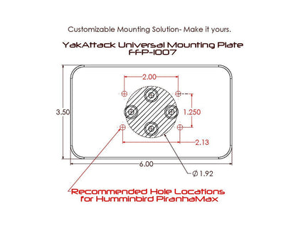 Universal Mounting Plate W/LockNLoad Mounting System- 15,2 × 8,9 cm