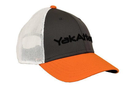 YakAttack Logo Trucker Hat - Orange/Grey